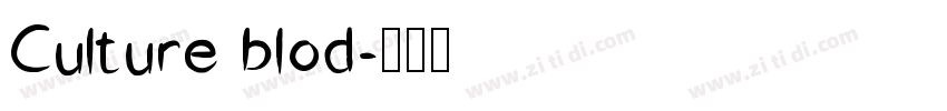 Culture blod字体转换